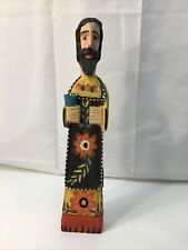 Vintage Guatemalan Hand Carved&Painted Folk Art Statue  picture