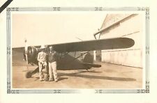Vtg Porterfield 35 1940s B&W Photo Pilot Older Cowboy Man Airplane Henderson TX picture