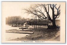 c1910's Madison Lake Boat View Madison New York NY RPPC Photo Antique Postcard picture