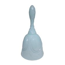 Fenton Pale Blue Rose On Medallion Bell picture