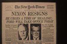 New York Times - Nixon Resigns - Front page - 11 x 17 Poster Style picture