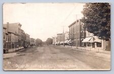 DS3/ Quincy Michigan RPPC Postcard c1910 Chicago Street Stores 18 picture