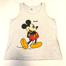 Vintage 80s Mickey Mouse Florida Walt Disney Shirt Gray Tank Size L - Sherry's picture
