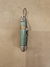 Kutmaster Girl Scout Pocket Knife Green Camper 1960s Utica NY Vintage Pre-owned picture