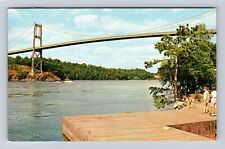Lansdowne Ontario-Canada, Thousand Islands Bridge, Vintage c1966 Postcard picture