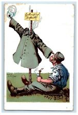 c1910's WWI German Soldier Smoking Hookah Kamonie Posted Antique Postcard picture