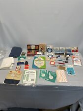 Vintage Lot Of Sewing Items Buttons Hooks Needles Replacement Pockets Patches  picture