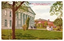 Antique Library Building and Shevlin Hall, University of Minnesota, MN Postcard picture
