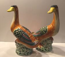 Matching Pair Mottahedeh Polychrome Italian Duck Statues picture