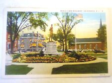 Vintage Hackensack NJ New Jersey  World War Monument 1930s Postcard picture