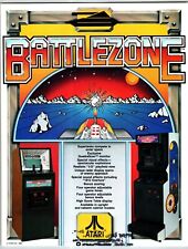 Battle Zone Arcade Game FLYER Original 1980 Video Game Art Double Sided Tanks picture