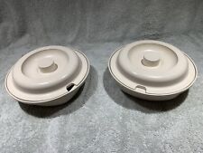 Vintage Tupperware Set Of 2 Microwave Oven Bowls w/vented Lids picture