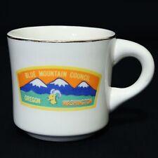 Boy Scouts VTG BSA Ceramic Mug Cup Blue Mountain Council Oregon Washington picture