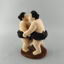 Vintage 1960s Japan Travel Sumo Wrestlers Flocked Bobble Jiggle Figure 6