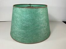 VINTAGE FIBERGLASS LAMPSHADE TEAL GREEN MID-CENTURY ATOMIC AGE picture