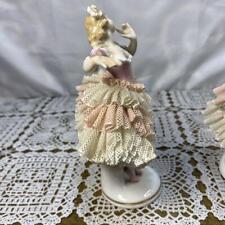Unter weiss bach Lace Doll Porcelain Figurine 2 set Antique picture