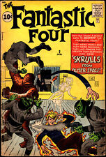 Fantastic Four #2 1962 1st Skrulls Solid Copy Missing Pinup picture