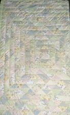 Lovely Vintage Quilt~ 85 1/4” X 68 1/2 Hand Sewn Concentric Squares picture