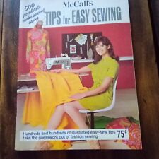 McCall's Tips For Easy Sewing 1968 Instruction Book picture