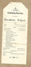 Original 1893 Corralitos School (California) Graduating Exercises Announcement picture