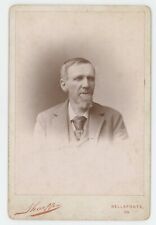 Antique c1880s Cabinet Card Older Man With Chin Beard Shaeffer Bellefonte, PA picture