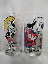 Underdog And Sweet Polly Pepsi Cola Cartoon Drinking Glasses Harvey Cartoons... picture
