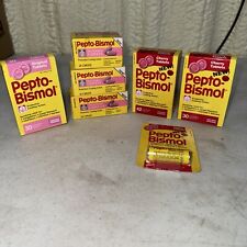Vintage Pepto Bismol Caplets & Chewable Tablets New Old Stock Original Cherry 90 picture