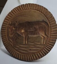 Large 5in Victorian Treen Butter Stamp picture