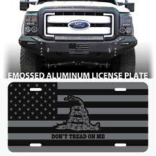 American Flag Don't Tread On Me Embossed Aluminum Automotive License Plate picture