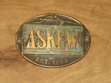 Earlier 1900's Askew Saddlery Metal Emblem picture