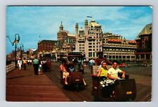 Atlantic City NJ-New Jersey, Boardwalk Rolling Chairs, c1954 Vintage Postcard picture