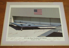 US Air Force Northrop B-2 stealth bomber Rollout photo 1988 signed retirement picture