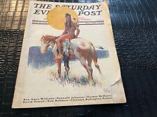 OCTOBer 24 1931 SATURDAY EVENING POST vintage magazine INDIAN on HORSEBACK picture