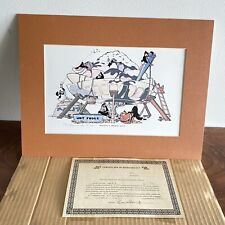 Robert Marble 1982 BUILDING A BANANA SPLIT Lithograph COA Signed 12x16” Matted picture