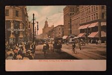 1901 Main Street Rochester NY Bicyclists Horse Carriage Color Photo Post Card CF picture