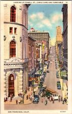Postcard Cable Cars & Turntable Powell St. San Francisco CA California     J-689 picture