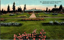 Postcard Manito Park Conservatory Sunken Garden Spokane Washington A13 picture