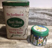 Vintage Tins- Niles and Moser Hand Blend Cigars- Lot of 2 picture