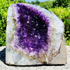 5.01LB Natural amethyst rough stone Uruguay amethyst cluster block Amethyst hole picture