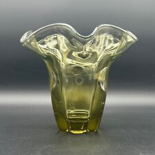 Tiffin Uranium Vase - Canterbury, rare, green, vintage, antique, vase, ruffled picture