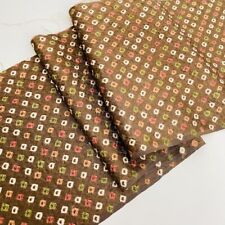 Copper Bronze #E 7x38 Jacquard Vintage Shibori Silk Japanese Kimono Fabric SD99 picture