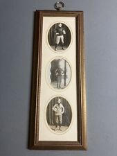 Antique Football Pre 1910 Triple Cabinet Photos, Framed. Ex++ Condition. picture
