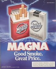 1989 Magna Cigarettes Good Smoke Good Price Lightning Bolt Print Ad picture