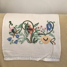 Vintage Hand Embroidered Chair Seat Back Cover picture