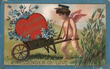 Cupid To My Valentine-A Messenger of Love Antique Postcard Vintage Post Card picture