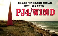 Bonaire Netherlands PJ4/W1MD QSL Radio Postcard picture