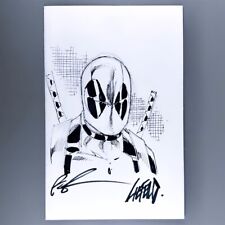 DEADPOOL Original Art Commission Sketch by ROB LIEFELD approximately 6.5x10.5” picture
