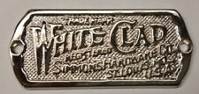 Cast Polished Nickel White Clad Ice Box Name plate nameplate refrigerator ant... picture