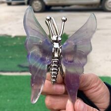 114g Natural Colour Fluorite Handcarved butterfly Crystal Specimen picture