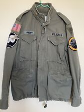 Rare Polo Ralph Lauren Combat Military Army Skull Patch Field Jacket Men L/G NOS picture